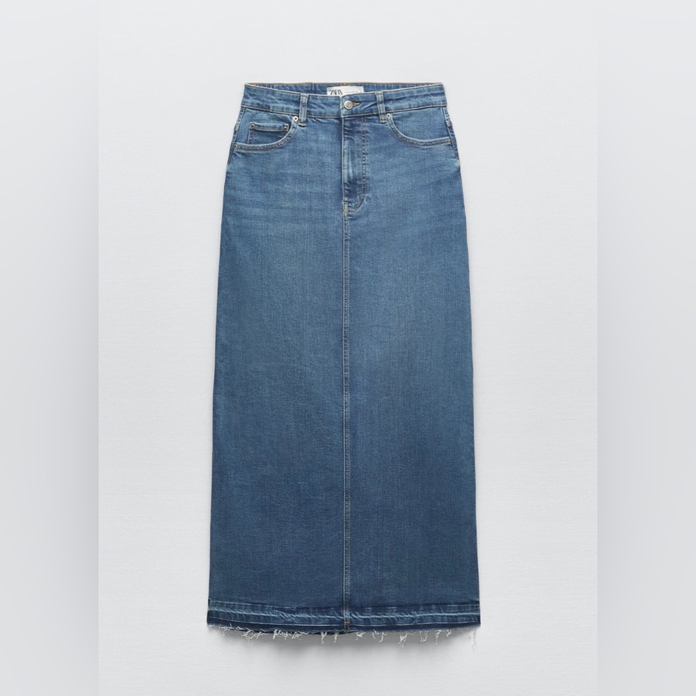 Zara Denim Maxi Skirt
